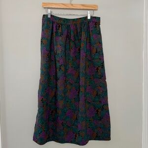 Point of View Vintage Floral A-line Skirt (16)